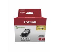 Canon PGI-570XL High Yield Genuine Ink Cartridges, Pack of 2 (Black) - Security
