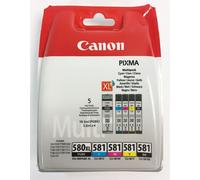 Canon PGI-580BK/CLI-581 BK/C/M/Y Pigment + Ink Cartridge Multi Pack