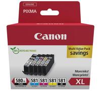 CANON PGI-580XL / CLI-581 Cyan, Magenta, Yellow & Black Ink Cartridges - Multipack, Magenta,Cyan,Yellow,Black