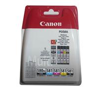 Canon PGI-580BK/CLI-581 BK/C/M/Y Pigment + Ink Cartridge Multi Pack