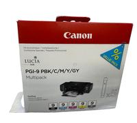 Original Canon Ink Cartridge PGI-9 BK / Cyan / Yellow / Clear Multipack 4 Pack