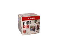 Canon Photo Cube Creative Pack (Pink) - PP-201 5x5” Photo Paper Plus Glossy II (40 Sheets) + Photo Frame - Compatible with Canon PIXMA Printers
