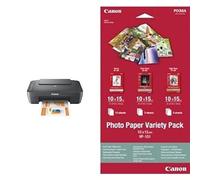 Canon PIXMA MG2551S Series - All-in-One A4 Printers, Copier & Scanner for Home Use | USB Connectivity Only, No WiFi Connection | Energy Efficient Printer Home Printers & 10 x 15 cm Photo Paper