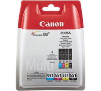 CANON PIXMA MULTIPACK - 7ML X 4 INK TANKS - CYAN, MAGENTA, YELLOW & BLACK. CL551
