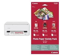 Canon PIXMA TS4150I - All-in-One Printer with Wi-Fi Connectivity | Wireless for Easy Printing From Your Smart Phone PIXMA Print Plan - White & 10 x 15 cm Photo Paper