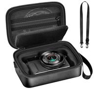 Canon PowerShot G7X Mark III/II, SX740/720 4K Vlogging Camera, Travel-Ready Video Camera Bag with Padded Divider and SD Card Hold, Strap Attached - Black