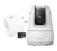 Canon PowerShot PX Essential Kit (White) - This smart compact camera with facial recognition, composes and shoots photos and videos all by itself (incl. 16GB SD Card + 20-Watt USB type-C charger).