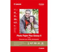 Canon PP-201 Glossy II Photo Paper Plus A4 (20 Sheets) - Ideal for Photo Printing, High-Gloss Finish - Durable Prints, Instant Touch-Dry - Compatible with Canon Inkjet Printers