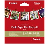 Canon PP-201 Glossy II Photo Paper Plus 5x5 (20 Sheets) - Ideal for Photo Printing, Square Size - Durable Prints, Instant Touch-Dry - Compatible with Canon Inket Printers