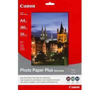 Canon SG-201 Semi-Gloss Photo Paper Plus A4 (20 Sheets) - Satin Finish Paper, Instant-Dry Photos, 260 GSM - Compatible with Canon Inkjet Printers