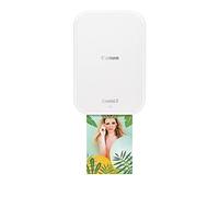 Canon Zoemini 2 Portable Colour Photo Printer, White + 5 x 7.6 cm ZINKâ¢ Photo Paper x20 sheets + 3.3 cm ZINKâ¢ Circle Sticker Paper x10 sheets