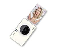 Canon Zoemini S Instant Camera & Photo Printer (Pearl White) - A pocket-sized 8-megapixel camera printer with ring-light, selfie mirror and remote shutter. Instantly print sticky-backed photo of your