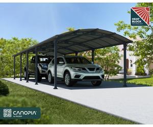 Canopia by Palram Canopia Arcadia 3.6 X 11 Double Aluminum Carport