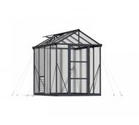 Canopia by Palram Canopia - Glory 6 X 8 Polycarbonate Greenhouse Grey Structure & Frost Multi Wall Panels
