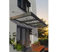 12â5 x 4â7 Palram Canopia Sophia XL 4000 Grey Clear Door Canopy (3.79m x 1.4m)