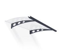 Canopia By Palram Garamond Polycarbonate Grey Door Canopy, (H)18.5Cm (W)135Cm (D)90.5Cm