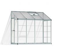 Canopia by Palram Lean To Greenhouse 8 X 4 - Silver Hybrid Polycarbonate - L243.8 X W123.8 X H224.7 Cm - Silver