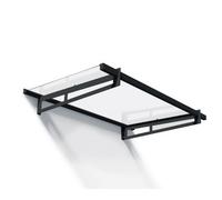 4'11 x 3'1 Palram Canopia Bremen 1500 Grey Clear Door Canopy (1.5m x 0.94)