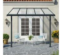 Canopia By Palram Sierra Patio Cover 3X3.05 Grey Clear Grey