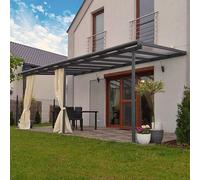 Canopia By Palram Sierra Patio Cover 3X5.46 Grey Clear Grey