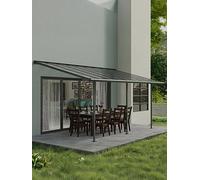 Canopia By Palram Sierra Patio Cover 3X5.46 Grey Clear Grey