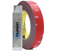 CANOPUS Double Sided Foam Tape 20mm x 3m Heavy Duty Waterproof for Number Plate, Automotive Surfaces, Home Office Decor