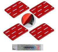 CANOPUS Double Sided Pads,34mm x 44mm, Pack of 4, Black 1.1mm Thickness