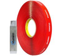 CANOPUS Double Sided Tape Clear Waterproof (12.7mm x 3meter), Heavy Duty Waterproof Mounting Tape, Ideal for LED Strips Lights, Office, Home Decor, Transparent