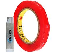 CANOPUS Double Sided Tape Clear Waterproof 6.35mm x 3m, Heavy Duty Mounting Tape, Ideal for LED Strips Lights, Office, Home Decor, Automotive