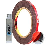 CANOPUS Double Sided Tape Strong, 5mm x 3m, VHB Waterproof Heavy Duty, Ideal for LED Strip Lights, Automotive, Home, Office Decor