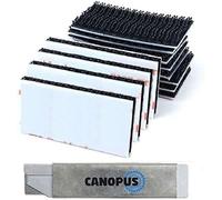 CANOPUS Dual Lock Adhesive Pads 25mm x 50mm, Set of 16, Waterproof Dual Lock Pads for Number Plate, Black