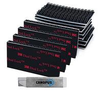 CANOPUS Dual Lock SJ3550 CF Adhesive Pads 25 x 50mm, Set of 16, Waterproof Dual Lock Number Plate Pads, Black