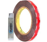 CANOPUS Extra Strong Double Sided Tape (12.7 mm x 4.5 m), Waterproof Mounting Tape, Double Sided Tape for LED Strip, Home Decor, Car Tape, Black
