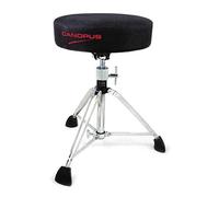 Canopus Hybrid Drum Throne - Sisal Hemp Seat, Steel & Aluminum Frame, Modern Style, Light Brown & Black, 28.35" Height