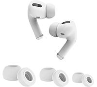 CANOPUS Memory Foam Earbud Tips for Airpods Pro Generation 1 & 2, White, to Avoid Falling Off, 3 Pairs (S, M, L)