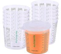CANOPUS Paint Mixing Cups for Epoxy and Resin, 1300ml (12 Pack) with 3 Lids Graduated Paint Mixing Cups, Plastic Mixing Cups for Automotive, Art Projects