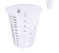 CANOPUS Paint Mixing Cups Pack of 25, 600 cc, 1 Pint, Heavy Duty Multipurpose Graduated Plastic Mixing Cups for Automotive and Art Projects