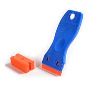 CANOPUS Plastic Scraper Tool Non Scratch with 10 Plastic Razor Blade, for Cleaning Labels and Decals from Glass, Windshields, Oven AirFryer Scraper