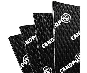CANOPUS Professional Car Sound Deadening Self Adhesive Mat 2mm, 18sqft, 9 Sheets Butyl Sound Deadener Mat Noise Dampening for Car, Trunk, Door, Floor and Ceiling, Black
