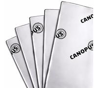 CANOPUS Professional Car Sound Deadening Self Adhesive Mat 80 mil, 5 sqft, Pack of 5 Sheets, Butyl Sound Deadener Mat, Audio Car Noise Dampening Material for Trunk, Door, Floor and Ceiling, Silver