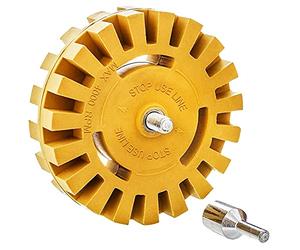 CANOPUS Professional Extra Thick 25mm Decal Removal Eraser Wheel 10cm Dia Toffee Wheel Rubber Eraser with Power Drill Adapter Removing Pinstripes Stickers Labels Adhesives, Decals from Cars RVs Boats