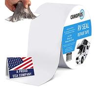 CANOPUS RV Repair Tape, 10cm x 6m, White, Caravan Sealant Tape, Butyl Rubber, for RV Motorhome Roof, Punctures, Windows