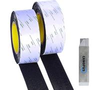 CANOPUS Super Strong Hook and Loop Tape with Sticky Back, 50mm Wide, 2.5m Long, Self Adhesive Carpet Tape, Heavy Duty Mounting Tape, Perfect for Picture Frame, Anti Skid Tape