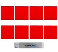 CANOPUS Waterproof Double Sided Pads, 50 mm x 50 mm, 8-PCs, Heavy Duty Sticky Pads, Ideal for Number Plate, License Plate, Dash Cam, Home and Office Decor, Black