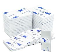 CANOPUS White Double Sided Sticky Pads Heavy Duty, 48PCs 50mm x 30mm, Waterproof Sticky Back Thick Foam Pads, for Wall, Number Plate, Dashcam