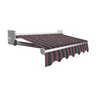 Canopy Balcony with Manual Crank Handle Outdoor Sun Shade Aluminum Frame Retractable Side Awning for Backyard Balcony Roof(13.1x6.6FT)