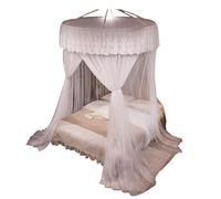 Canopy Bed Curtains, Mosquito Net Drapes For Bedroom, Elegant Hanging Dome Netting For Relaxation, Reading & Resting - Perfect Bedroom Decor White One Size