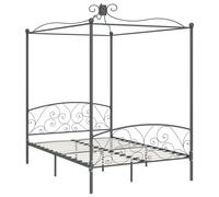 Canopy Bed Frame Metal Bedroom Single Beds Multi Sizes Multi Colours vidaXL