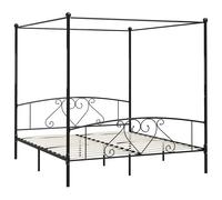 Canopy Bed Frame Metal Single Base Bedroom Multi Colours Multi Sizes vidaXL