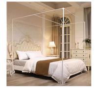 Canopy Bed Frame with Mosquito Net, Indoor/Outdoor Play Tent, 4 Corner Pole for Single/Double/King Size Beds, Versatile Bed Canopy Stand